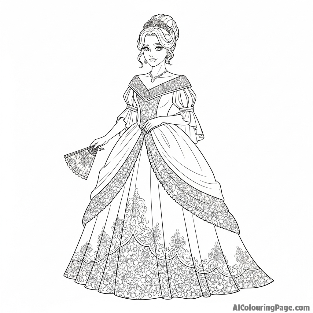 Aphmau wearing a formal gown, attending a royal ball.