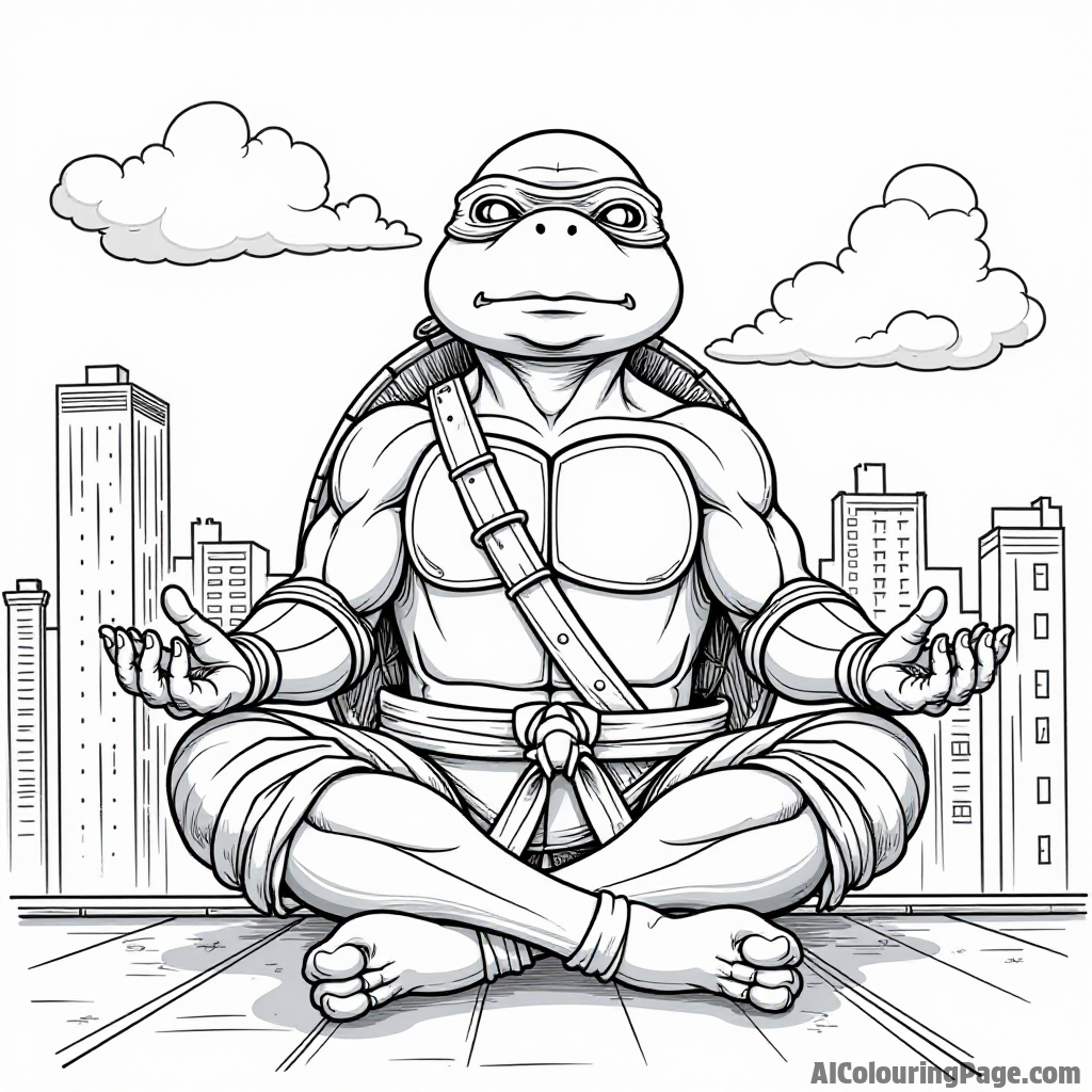 Shell-ebrate Creativity! 20 Ninja Turtle Coloring Pages Prompt