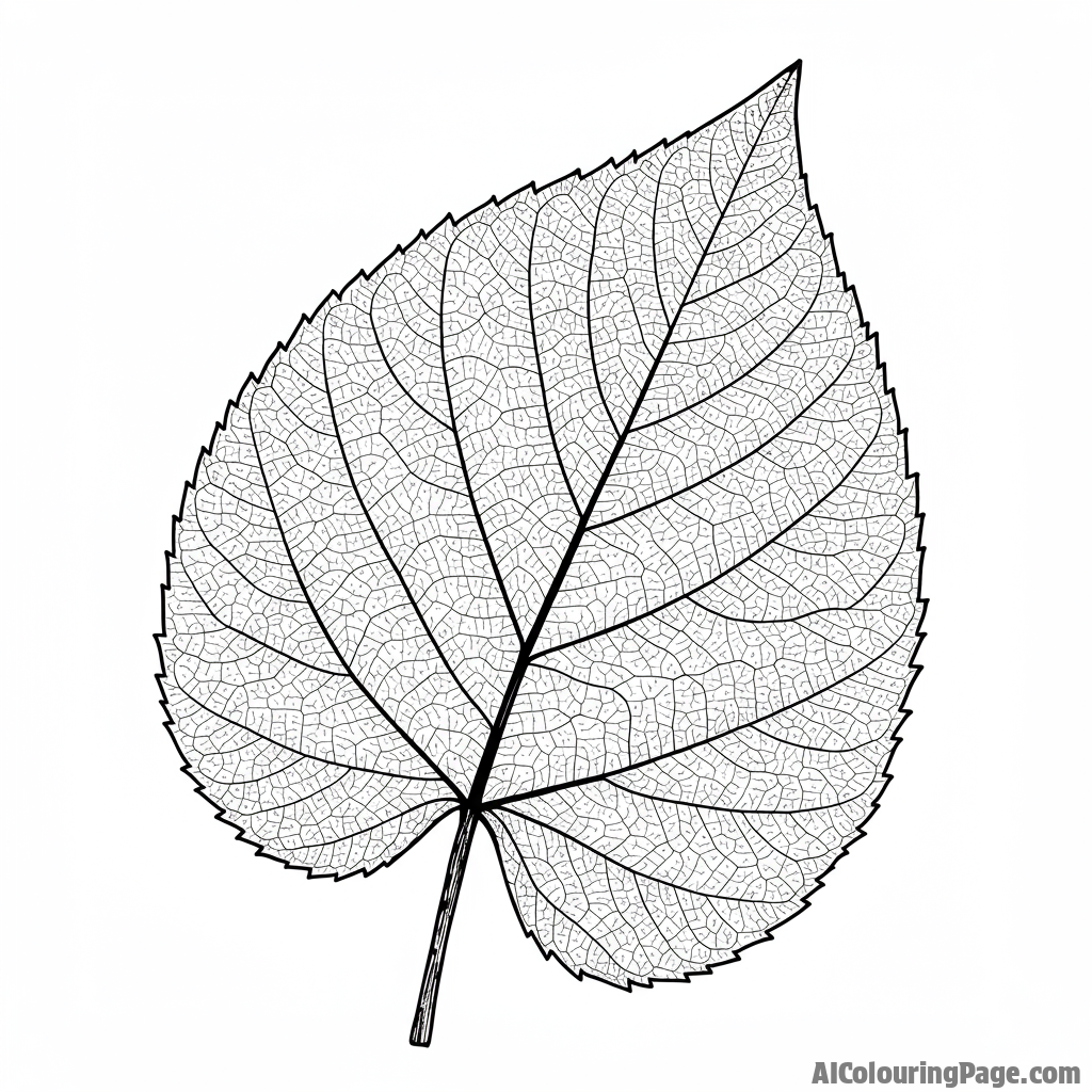 Close-up of leaf with intricate veins.