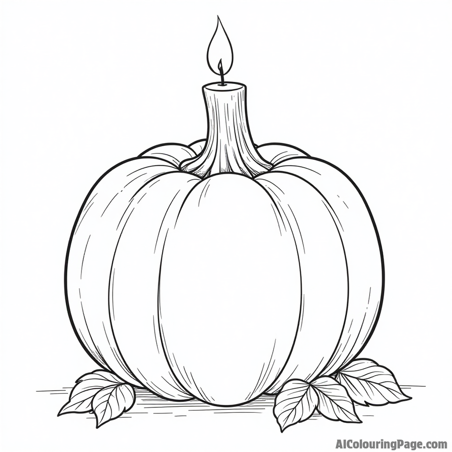 Pumpkin with candle inside