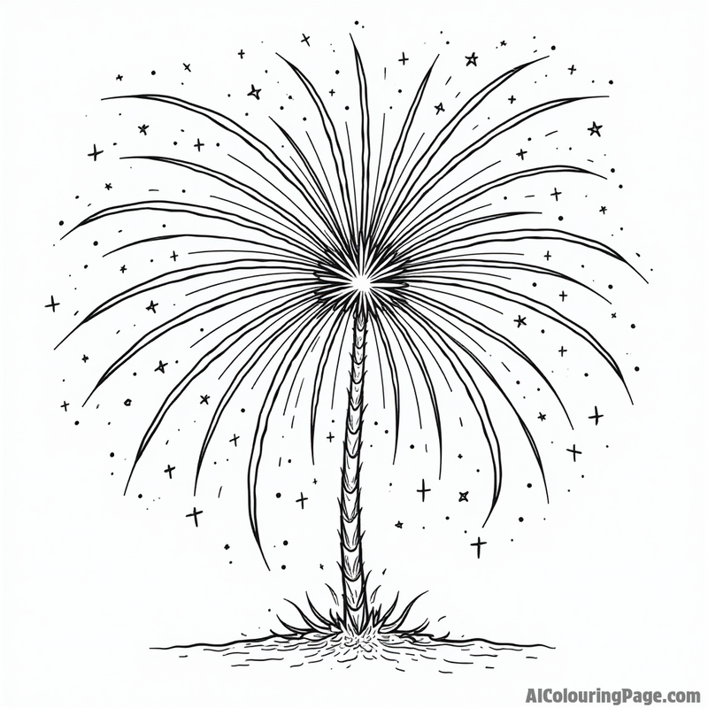 A fireworks display exploding