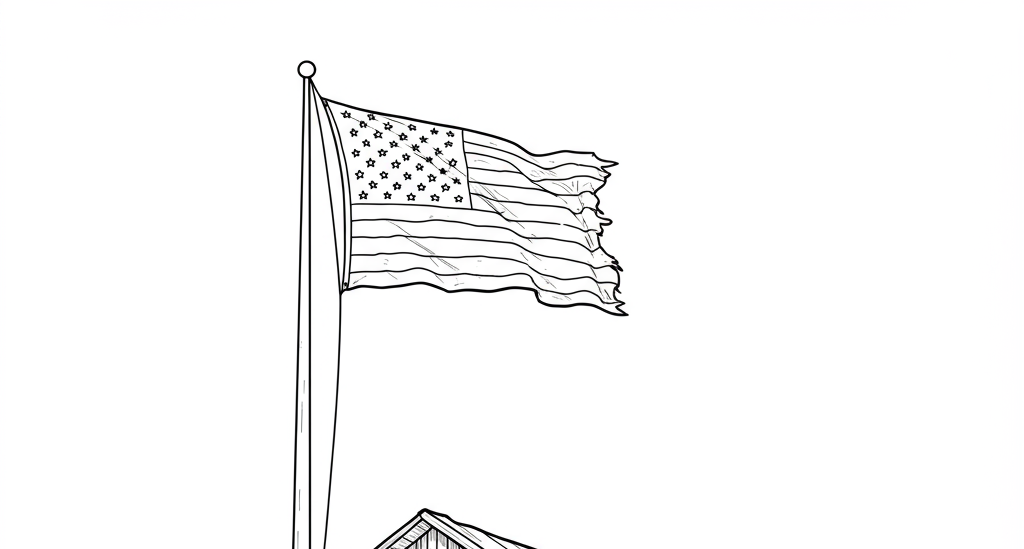 Free American flag Coloring Pages