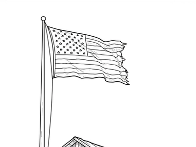 Free American flag Coloring Pages – free printable coloring page