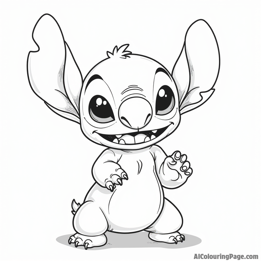 A stitch with a big smile