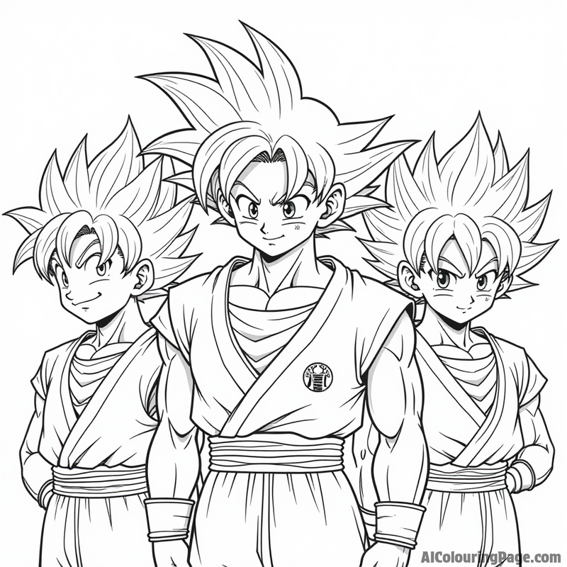 Goku with his friends