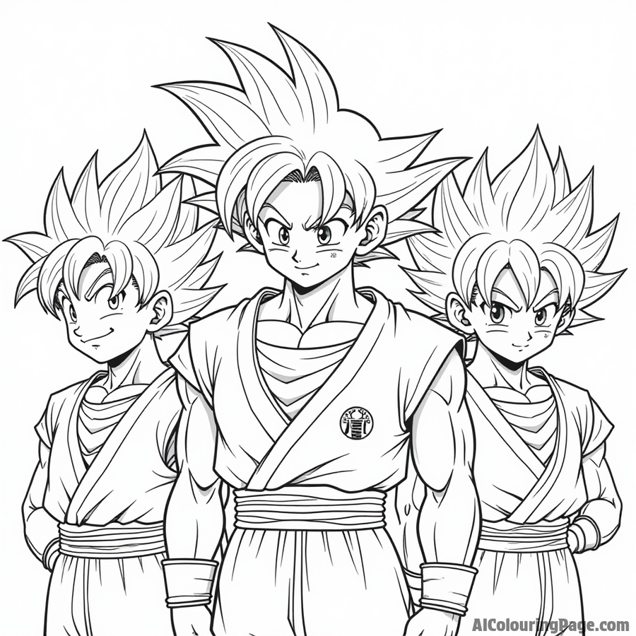 Goku with his friends