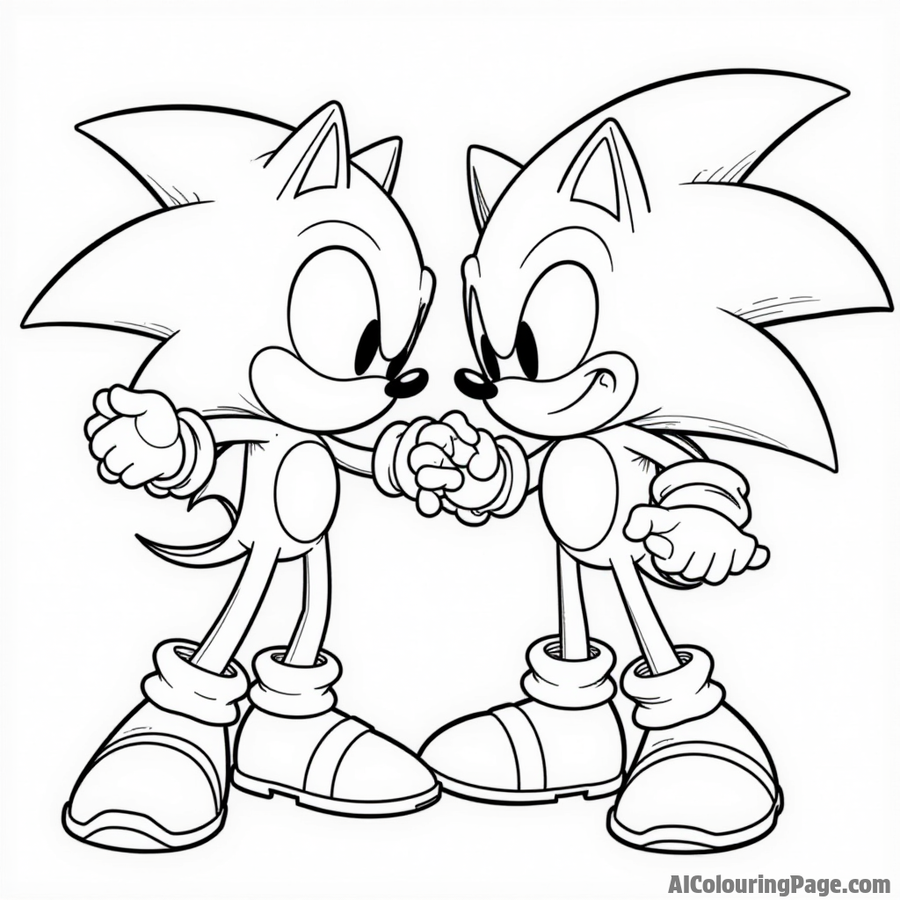 Sonic defeating a badnik