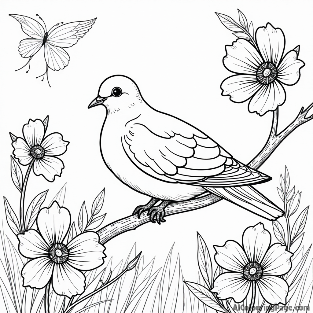 Free Dove Coloring Pages