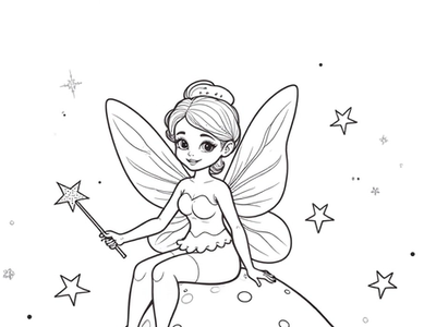 Free Fairy Coloring Pages