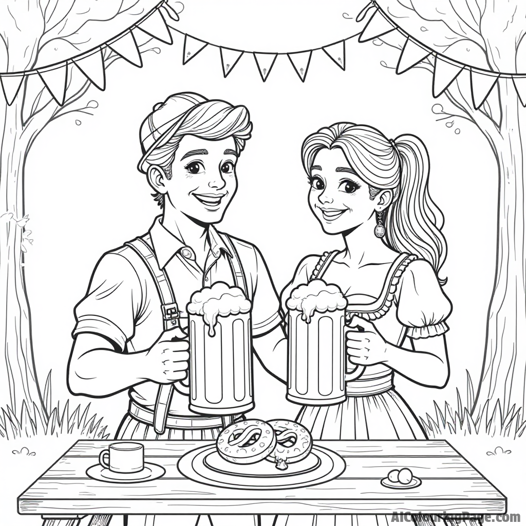 Free Oktoberfest Coloring Pages