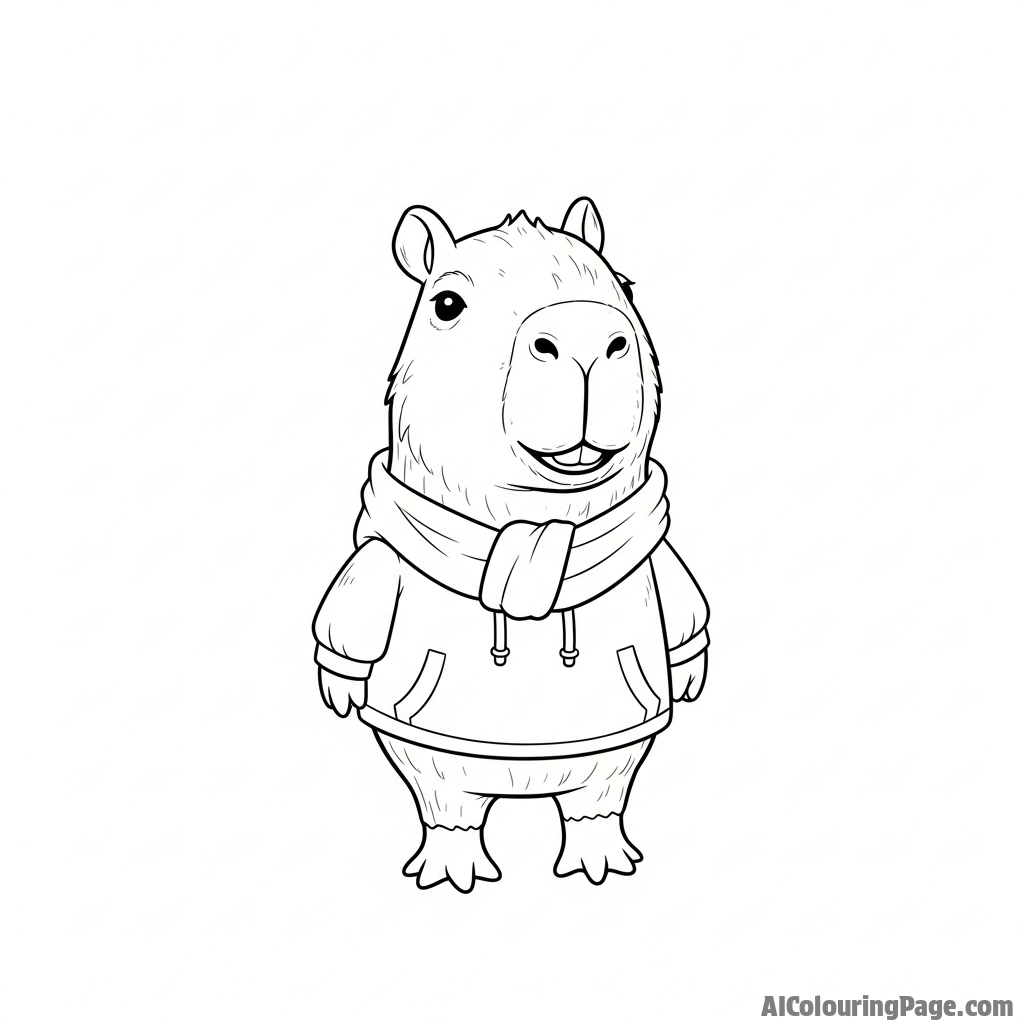 A claymation figure of a smiling capybara.