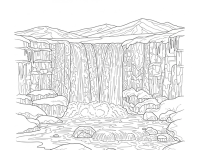 Free Winter Landscape Coloring Pages