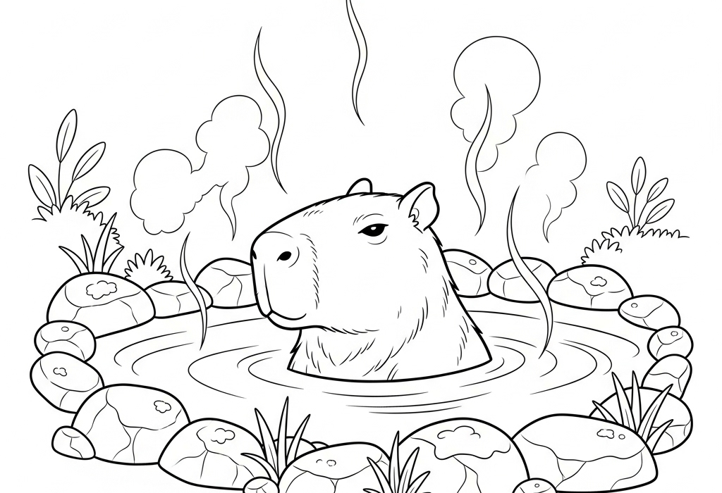85 Free Capybara Coloring Pages (Download or Print)