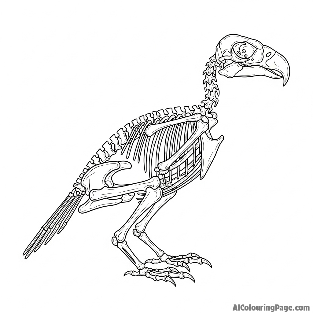 Eagle skeleton or fossil remains, hinting at prehistoric times.