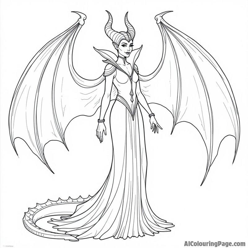 Maleficent with her dragon form