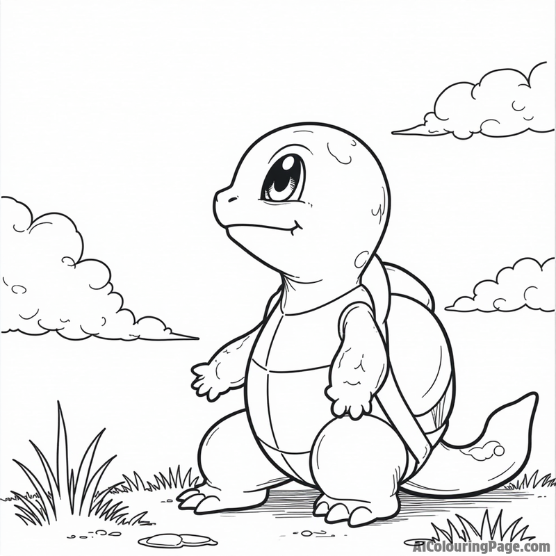 Squirtle looking at the sky