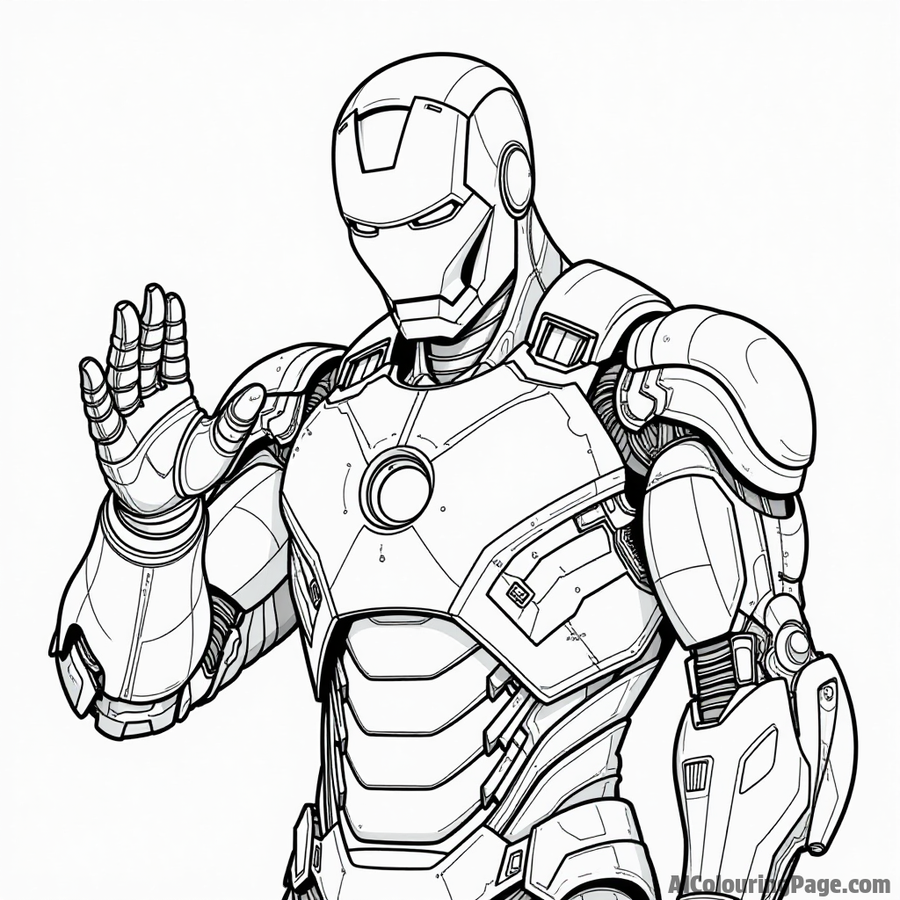 Iron Man repairing his suit