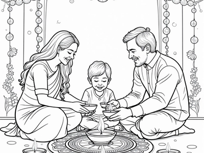 Free Diwali Coloring Pages