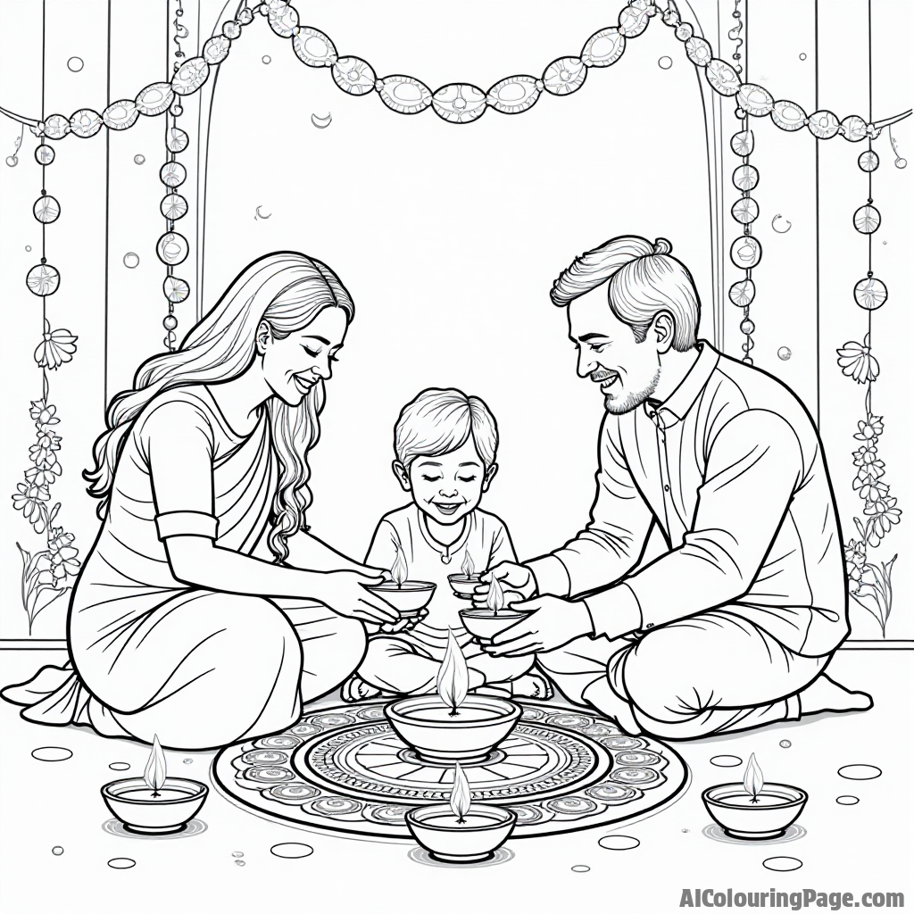 Free Diwali Coloring Pages