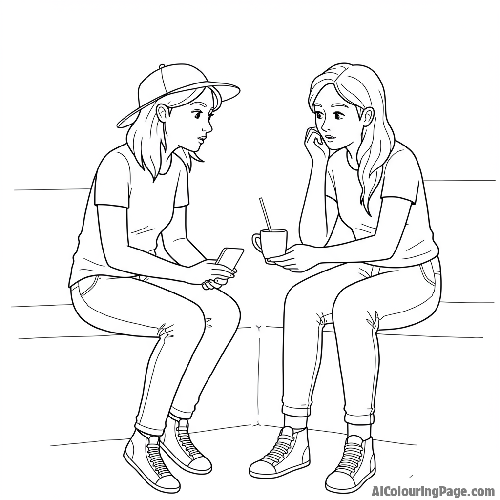 Two women sharing a quiet moment of understanding during a shared hobby.