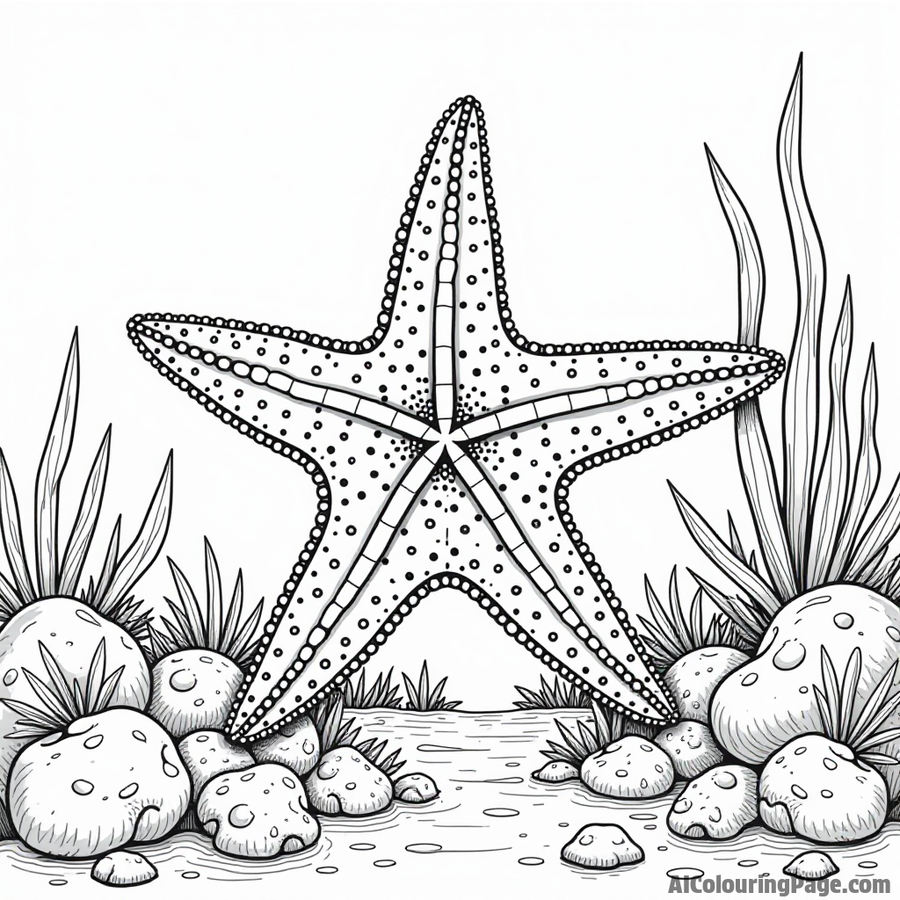 Starfish on a coral reef