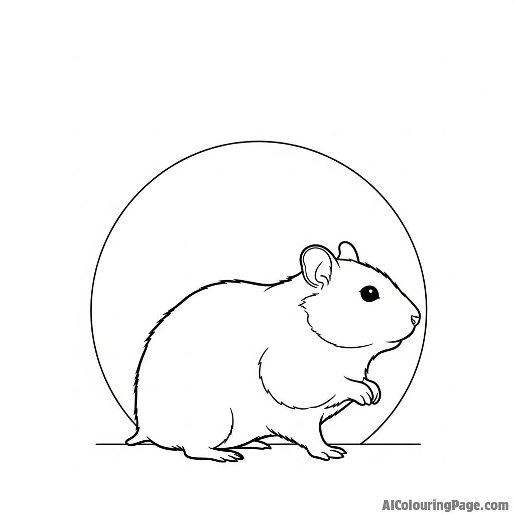 A silhouette of a hamster against a bright light source