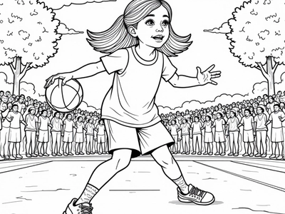 Free Basketball Coloring Pages