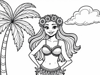 Free Hawaii Coloring Pages – free printable coloring page