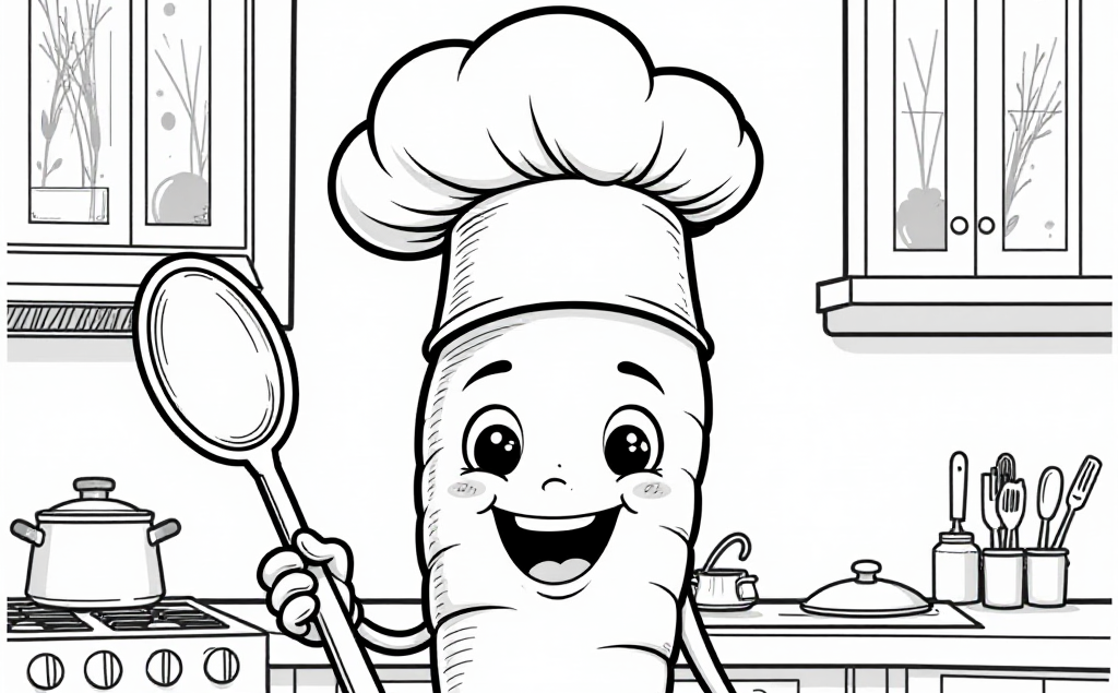 Free Carrot Coloring Pages