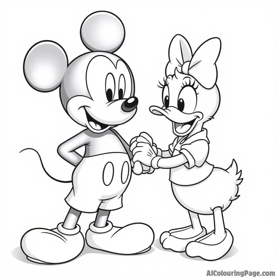 Mickey Mouse with Donald Duck and Daisy Duck