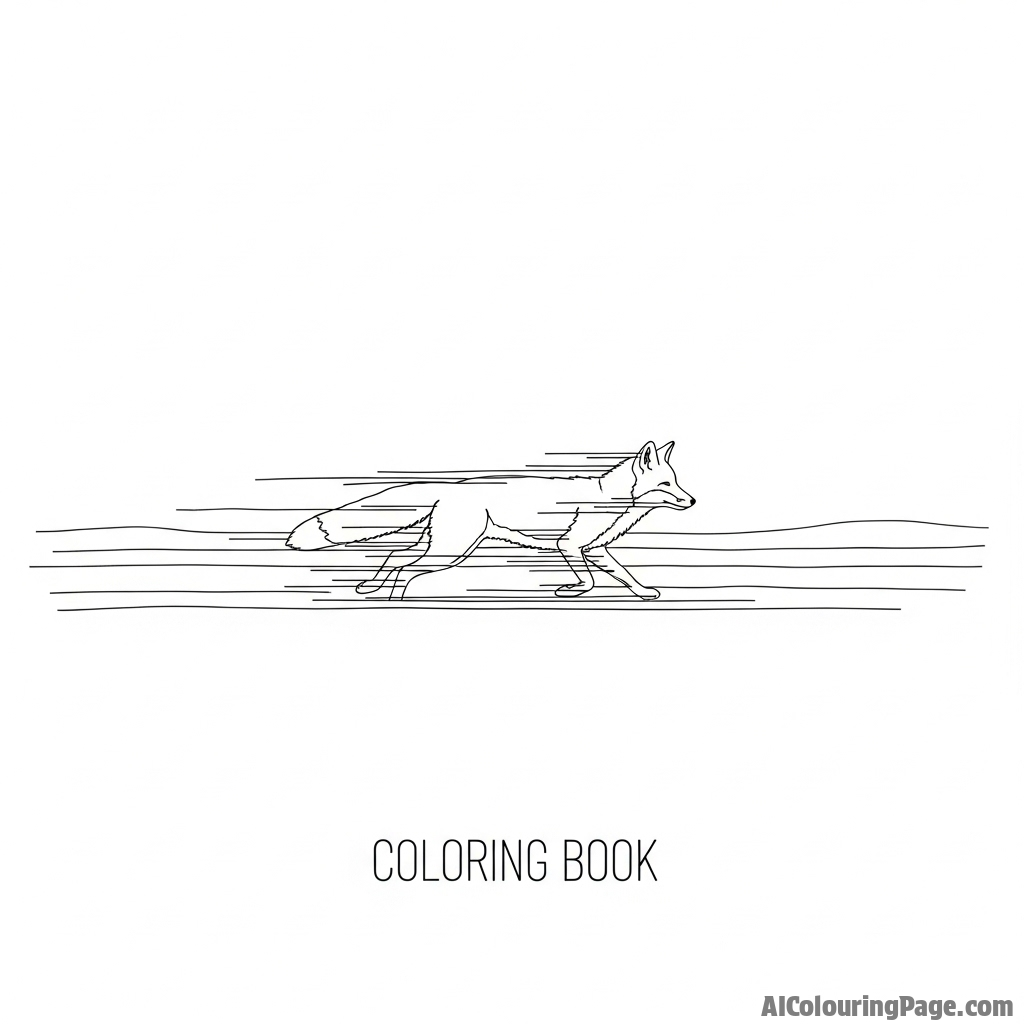 A time-lapse photograph showing the motion blur of a fox running across a field.