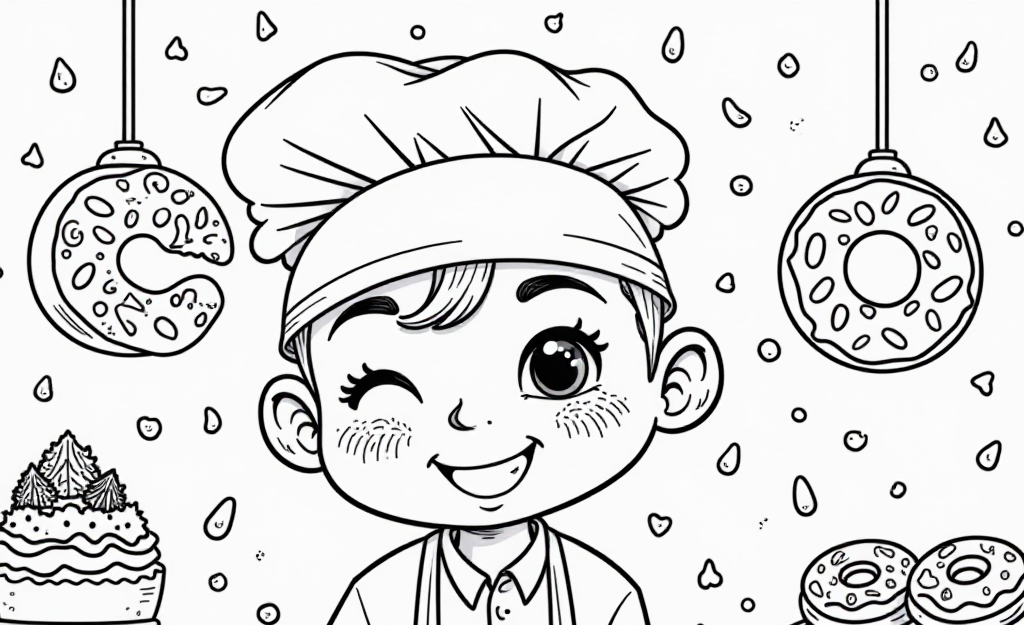 Free Donut Coloring Pages