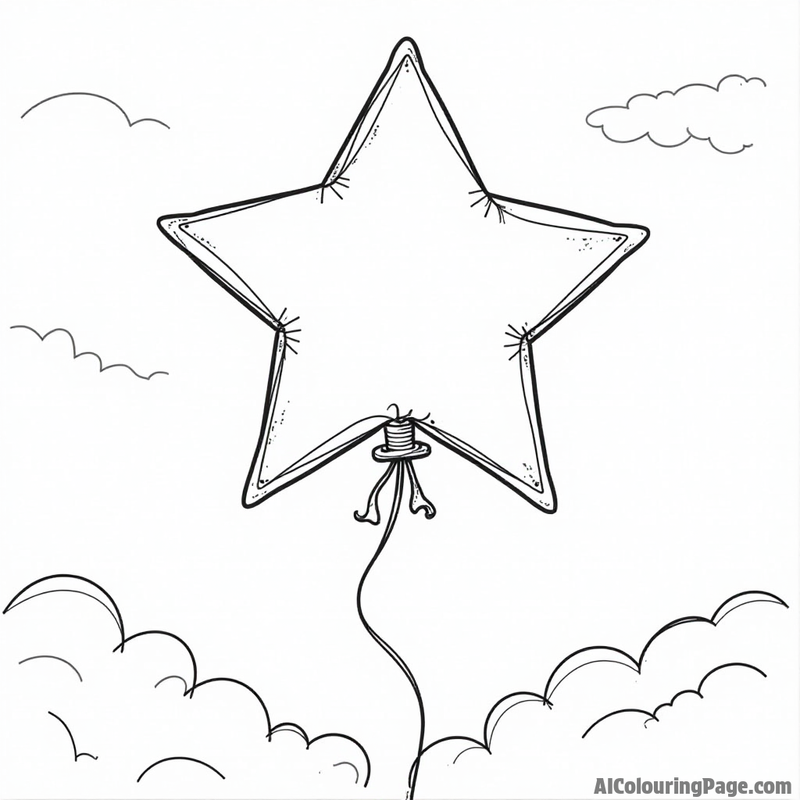 Star-shaped balloon in the sky