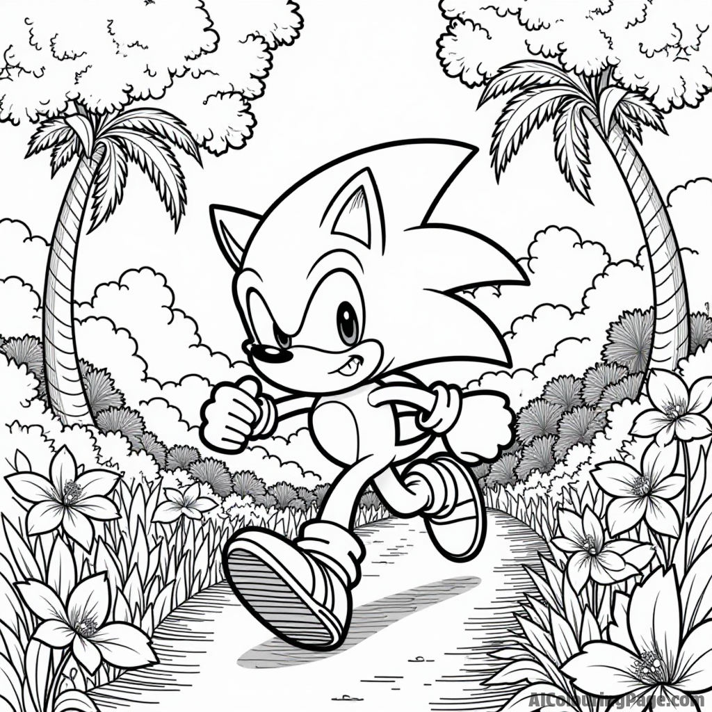 Free Sonic Coloring Pages