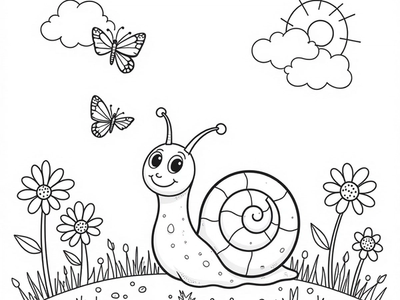 Free Snail Coloring Pages