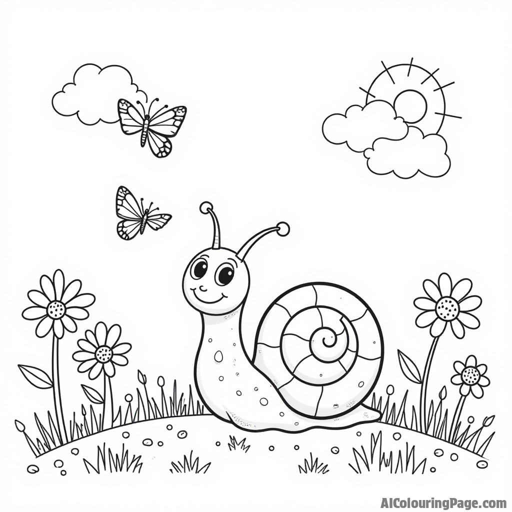 Free Snail Coloring Pages