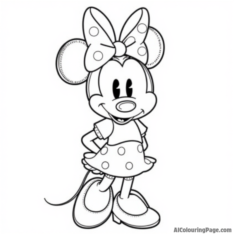 Minnie Mouse with polka dots