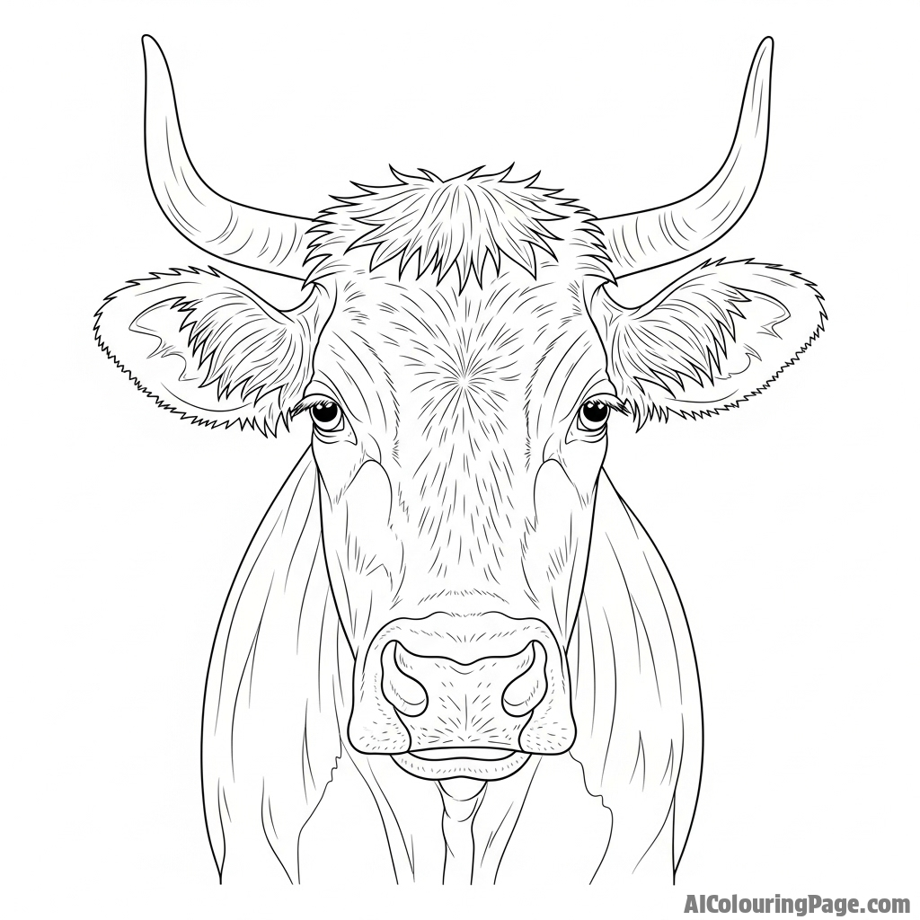 A defiant cow staring directly into the camera, full of untamed personality.