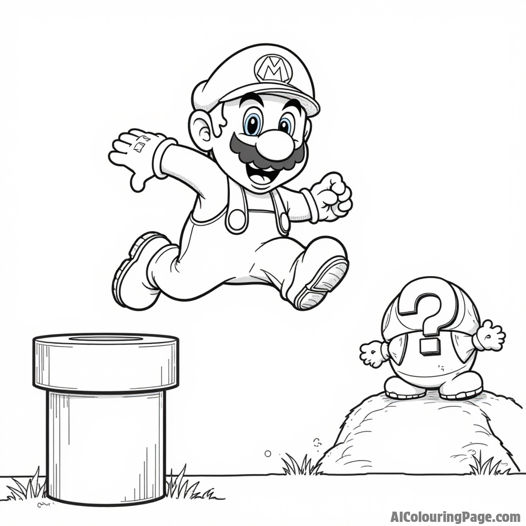 Free Mario Coloring Pages