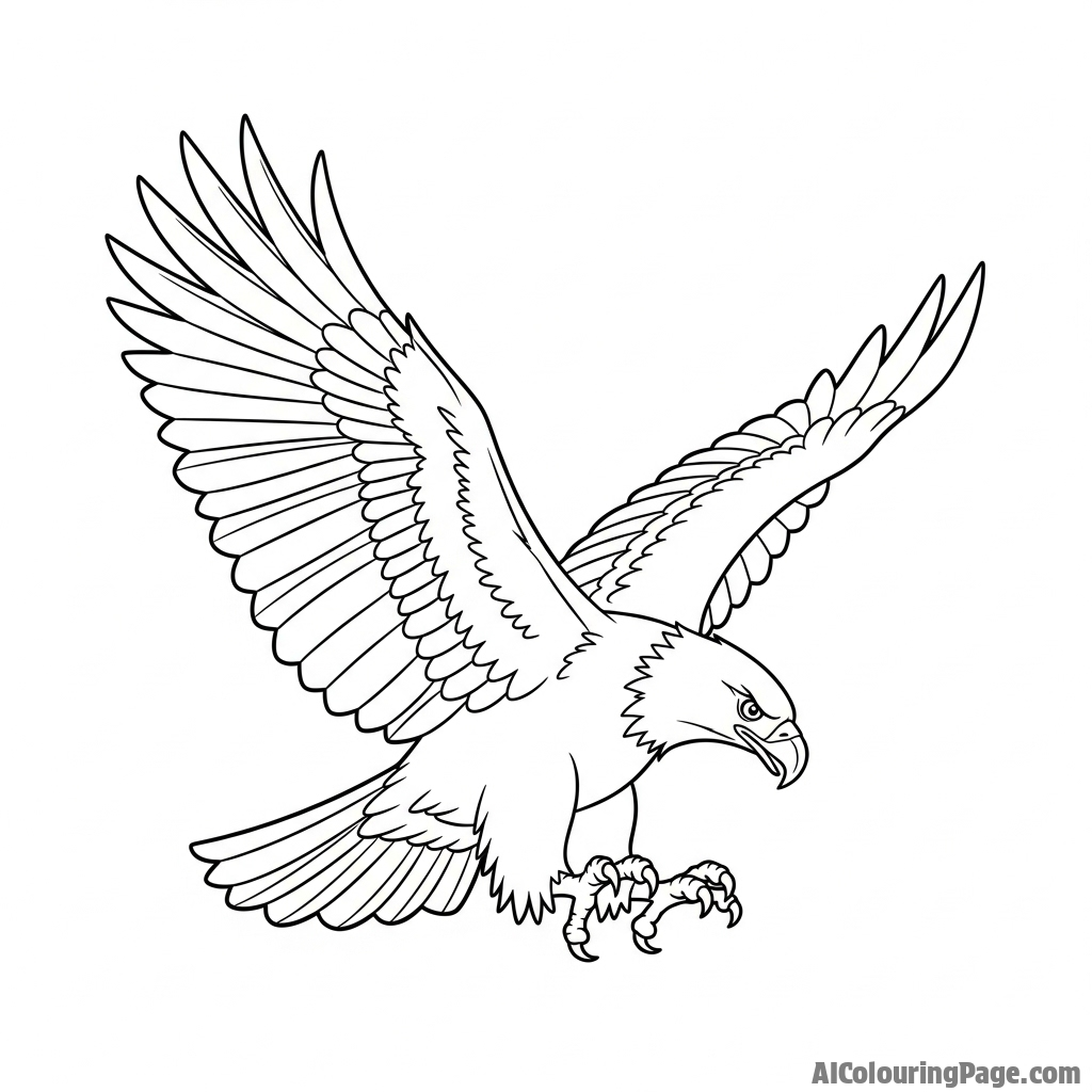 Eagle scouting for food.