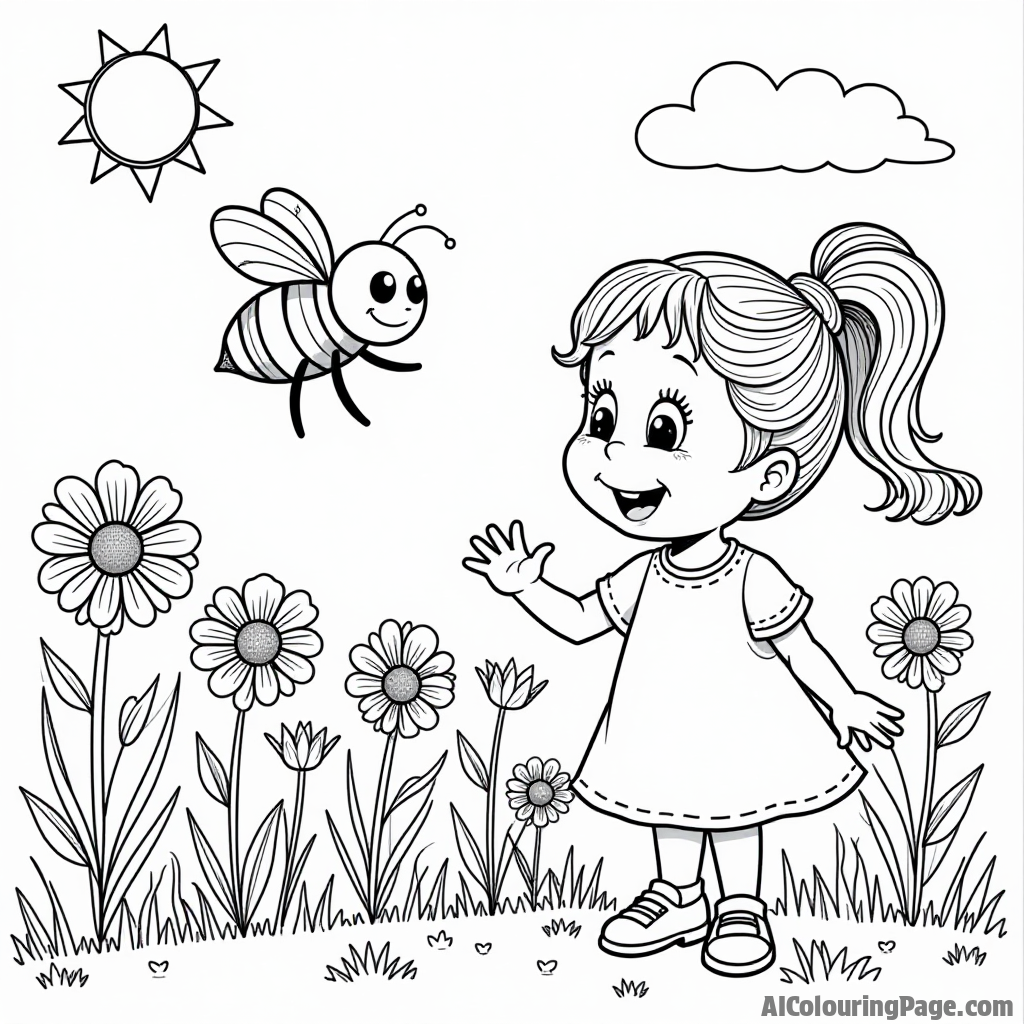 Free Bee Coloring Pages