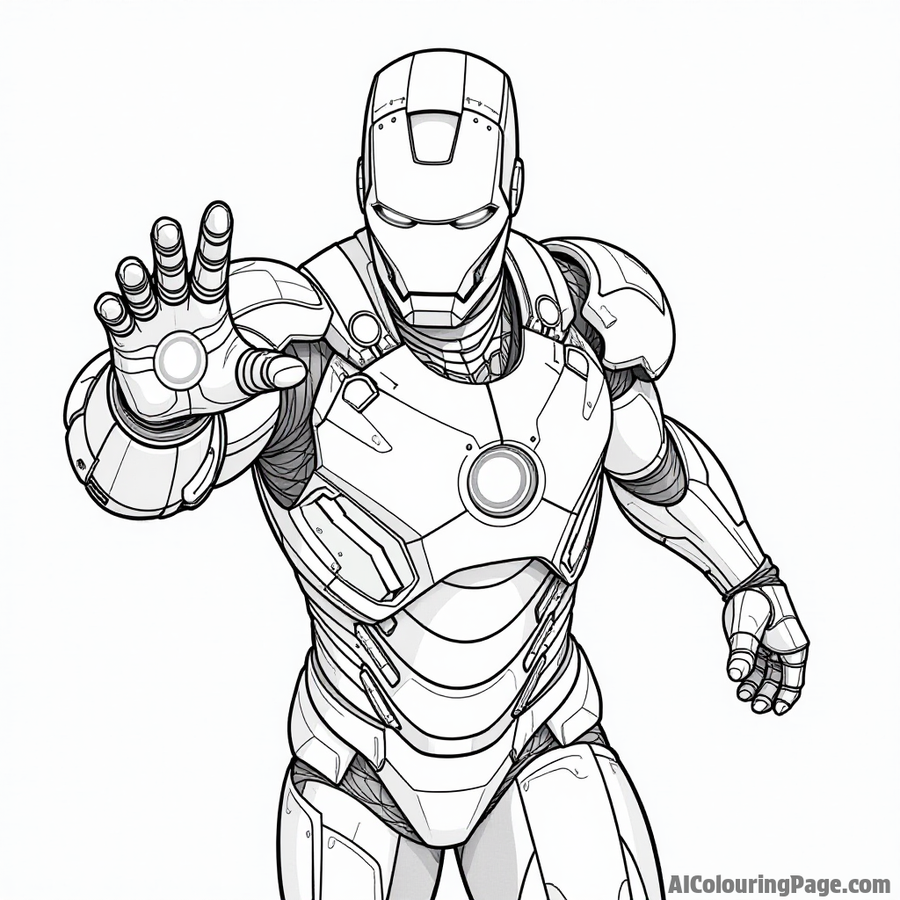 Iron Man using repulsor beams