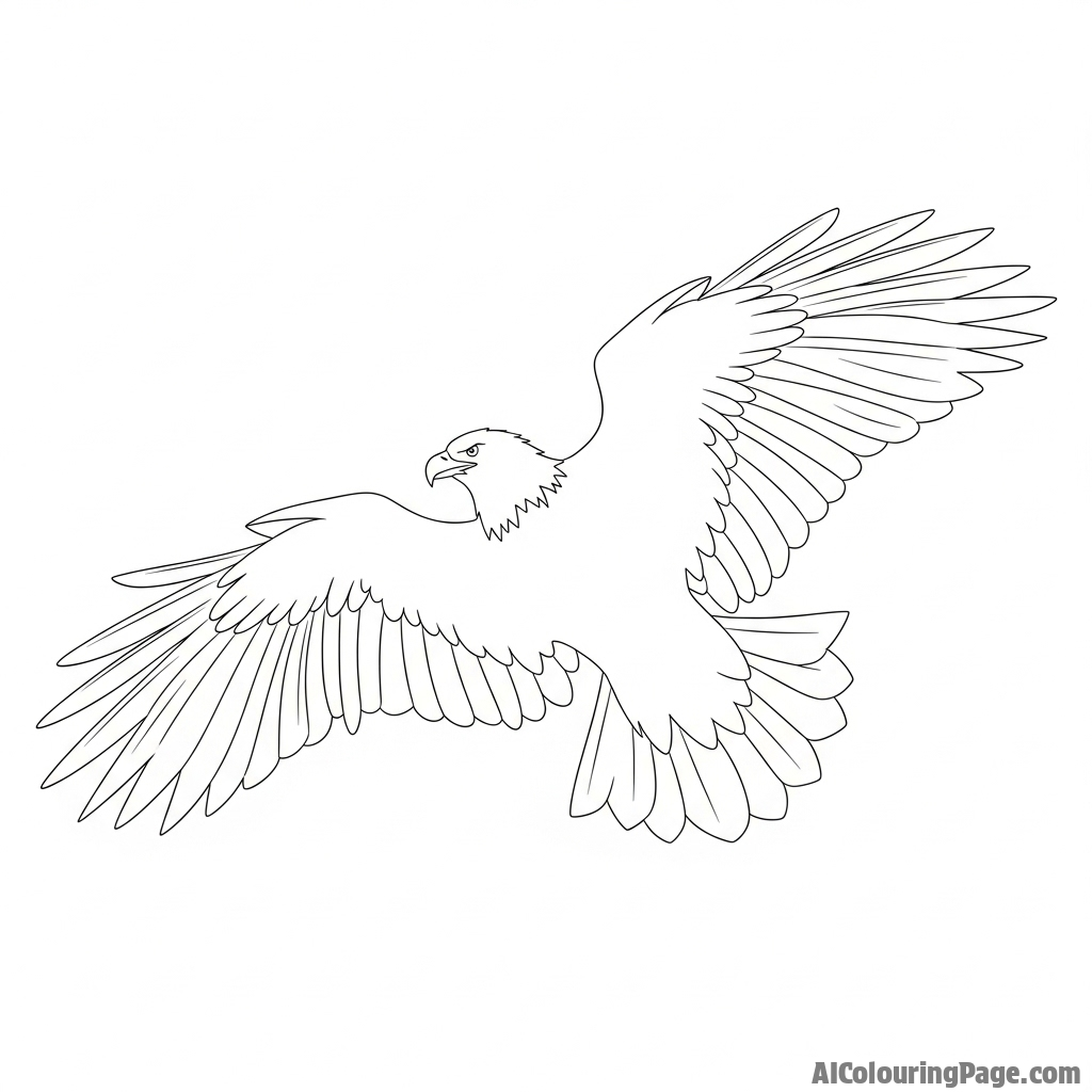 Eagle shadow cast upon the ground.