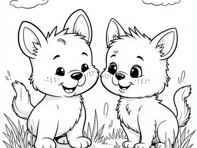 17 Puppy Coloring Page: Hide & Seek, Bike Rides, and Family Play!