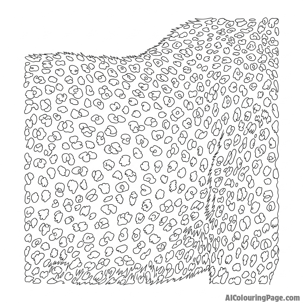 The intricate pattern of spots on a cheetah's coat, a study in natural texture and repetition.