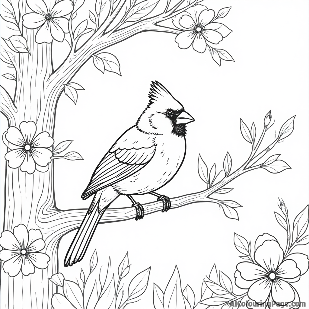 Free Cardinal Coloring Pages