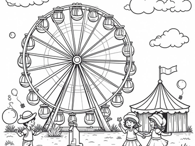 Free Carnival Coloring Pages