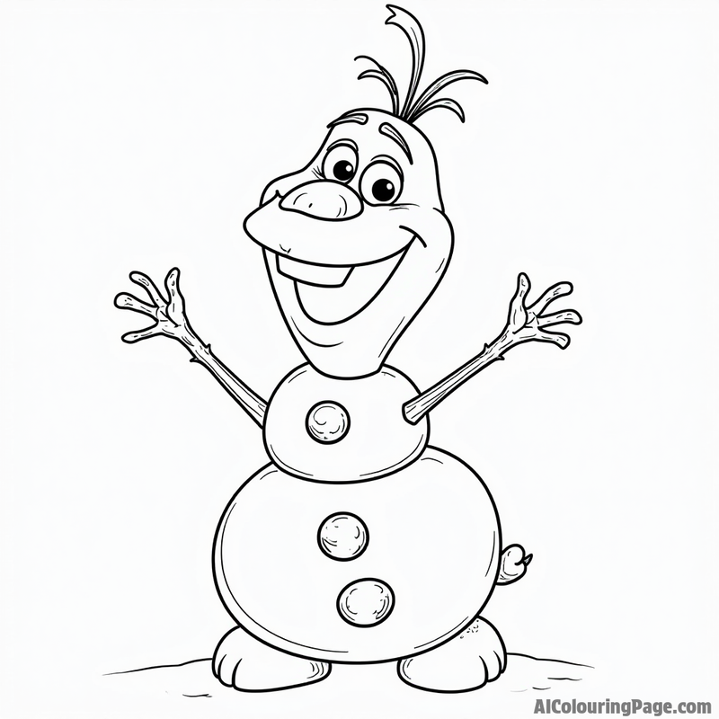 Olaf the snowman smiling