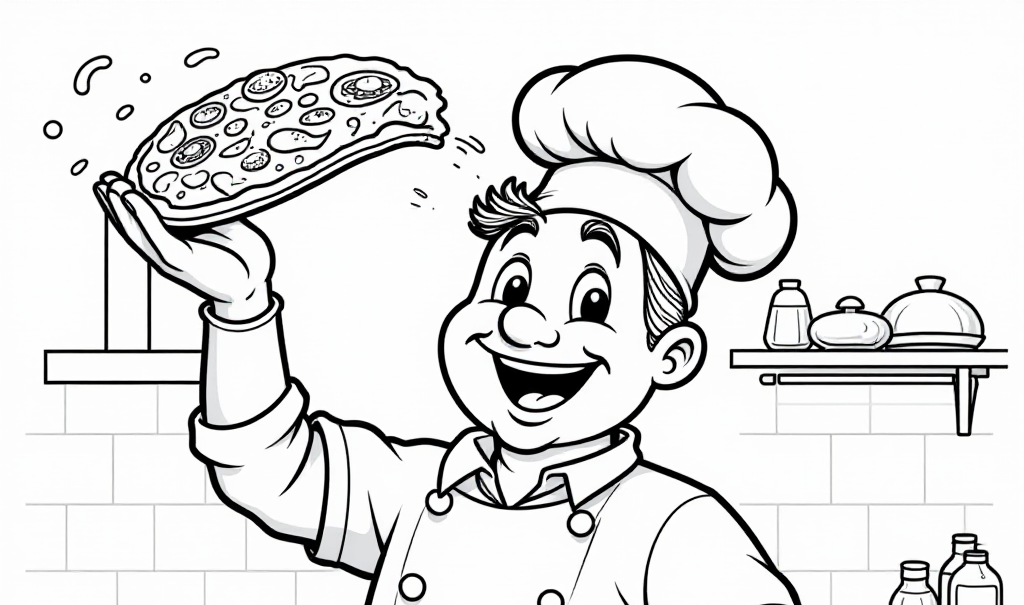 Free Pizza Coloring Pages