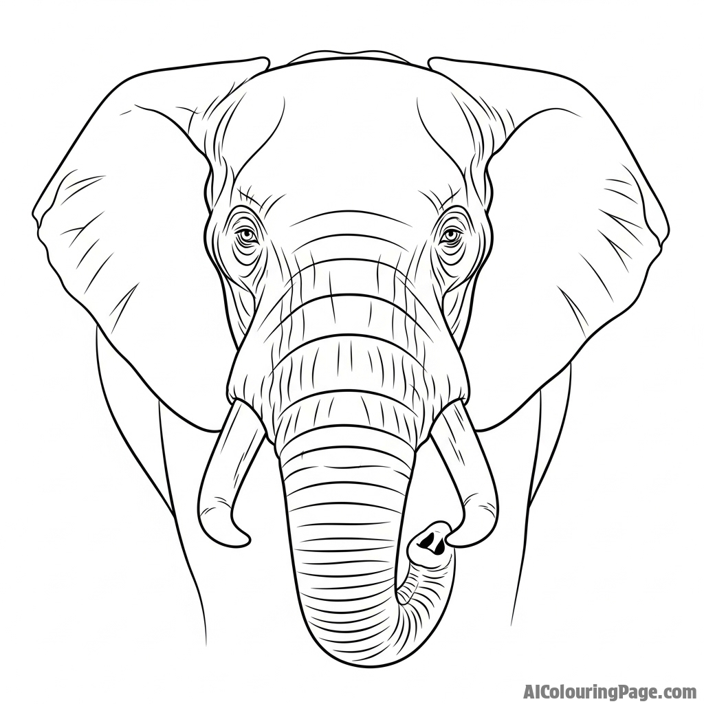 A wise old elephant with ancient, knowing eyes, macro shot